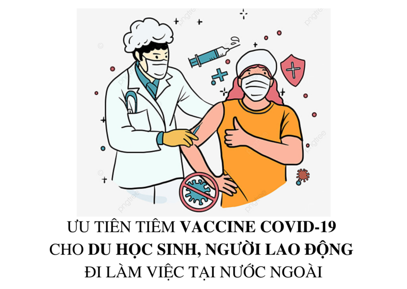 Ưu tiên tiêm vắc xin COVID-19 cho du học sinh, lao động đi làm việc tại Nước ngoài