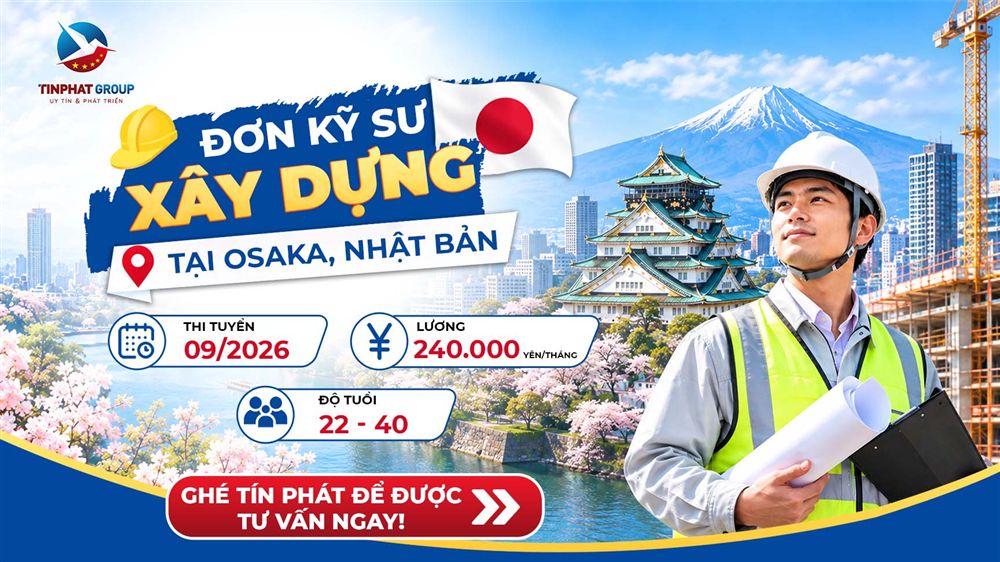 ĐƠN KỸ SƯ XÂY DỰNG TẠI OSAKA, NHẬT BẢN